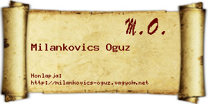 Milankovics Oguz névjegykártya